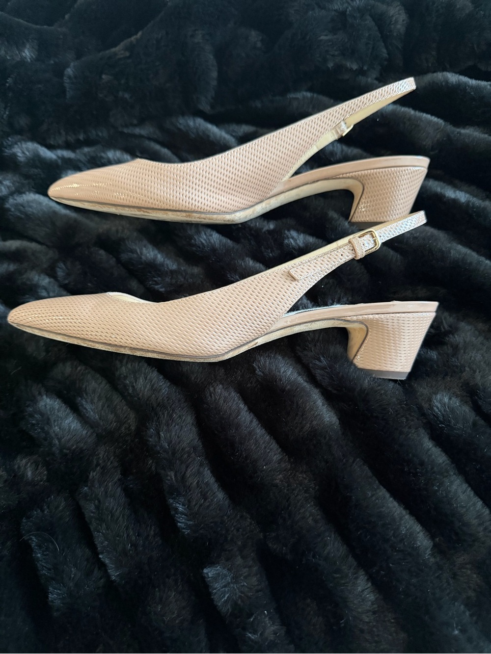 Jimmy Choo Women's Gemma Nude Slingback Pointed-Toe Pumps - Picture 3 of 4
